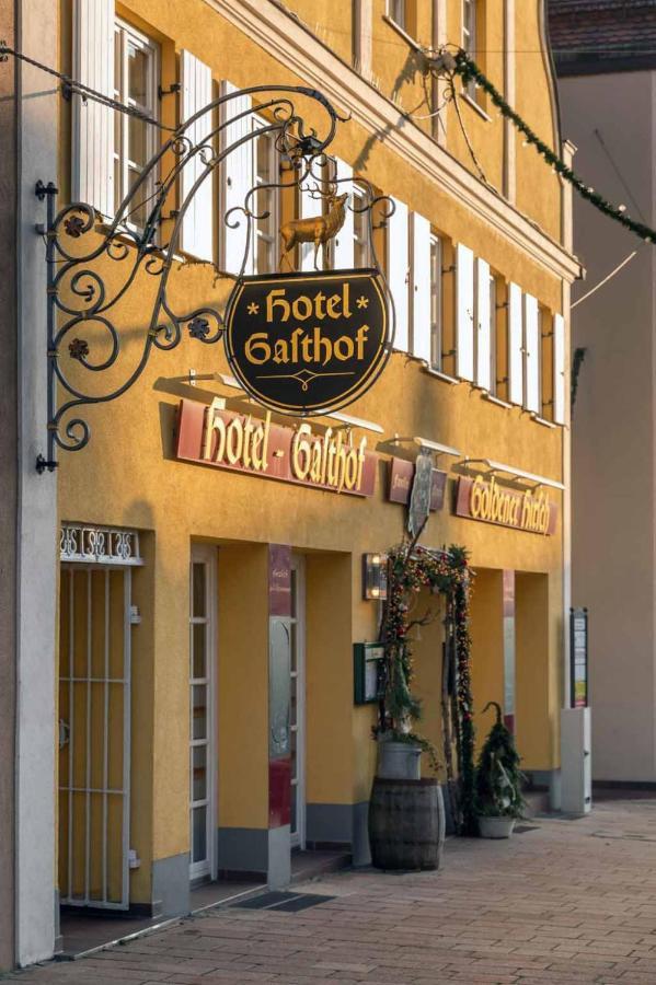 Hotel Restaurant Goldener Hirsch Donauwoerth Exterior foto